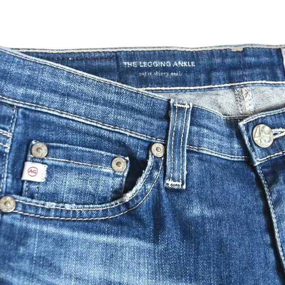 AG Adriana Goldschmied The Legging Ankle Super Skinny Jeans Distressed 26R - Picture 7 of 12